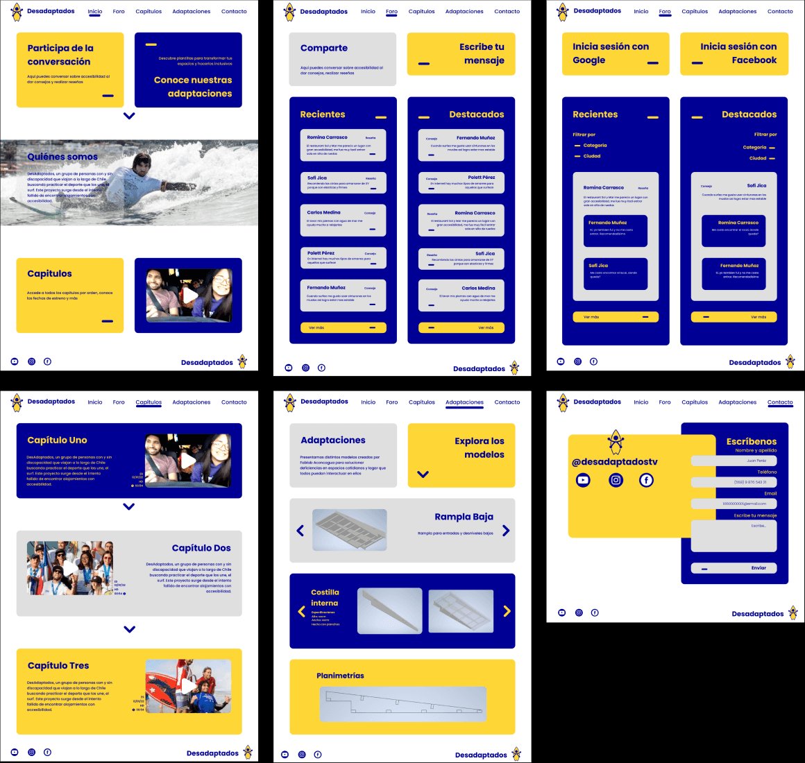 Website DesAdaptados — detalle
